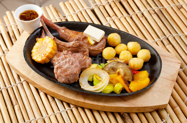 Japanese spare ribs on a plate  Stock photo © fanfo