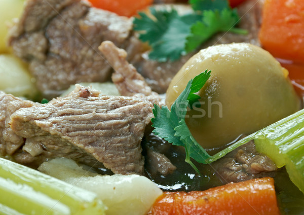 Irlandez tocana carne de porc alimente supă legume Imagine de stoc © fanfo