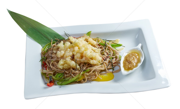 Stock photo: Soba Noodle and Tempura Seafood and Vegetables
