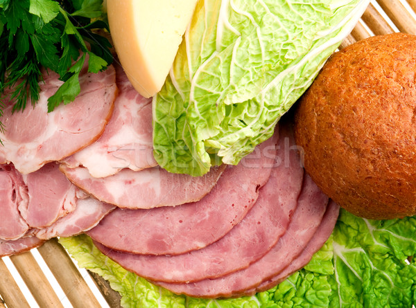 sliced food arrangement of meat Stock photo © fanfo