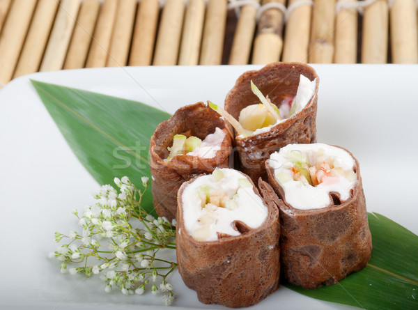 Sobremesa maki sushi chocolate rolar Foto stock © fanfo