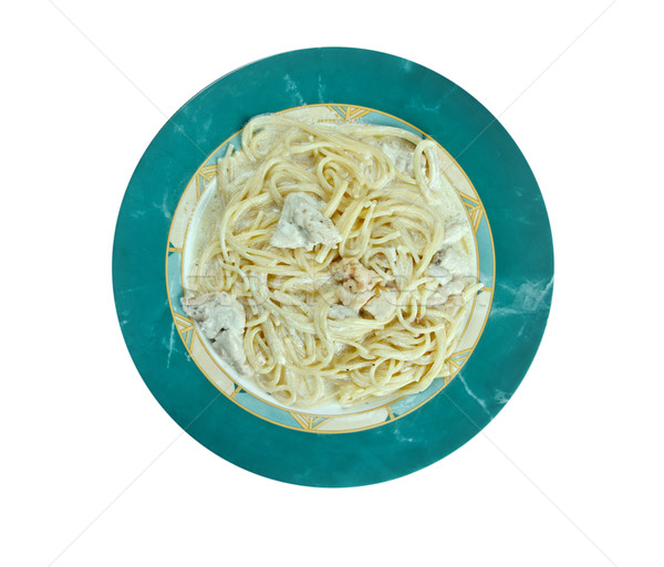 спагетти куриные сливочный соус пасты приготовления Сток-фото © fanfo