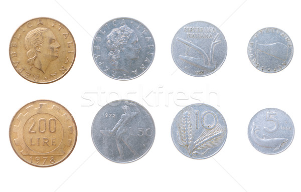 Old coins to Italies Stock photo © fanfo