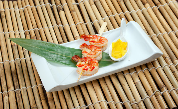 Japanese skewered  royal prawn Stock photo © fanfo