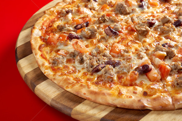 Stok fotoğraf: Pizza · İtalyan · mutfak · stüdyo · restoran · peynir