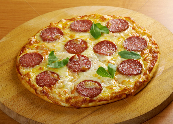 homemade  pizza  Pepperoni.Closeup  Stock photo © fanfo
