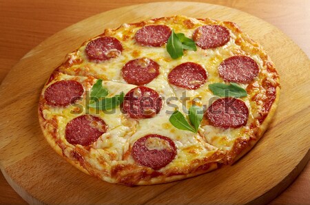 Maison pizza fromages tomate déjeuner rapide [[stock_photo]] © fanfo