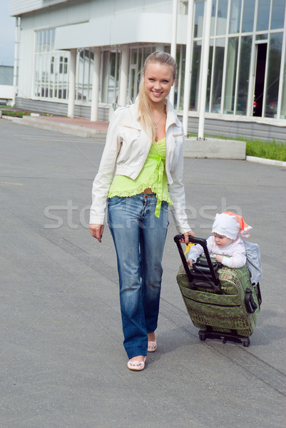 family goes to journe Stock photo © fanfo