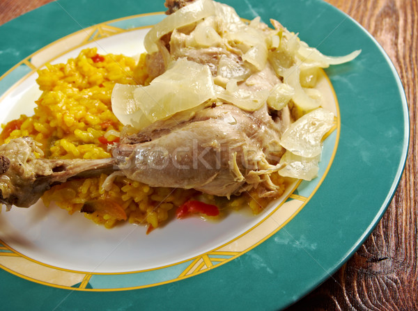 Würzig marinierten Essen vorbereitet Afrika Stock foto © fanfo