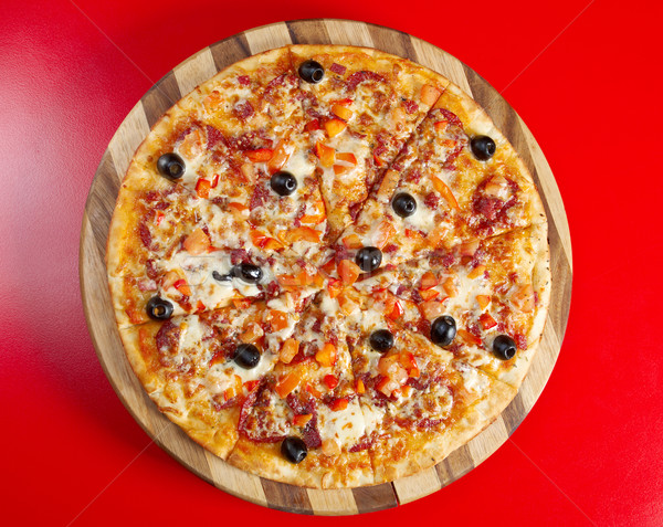 Zdjęcia stock: Pizza · pepperoni · włoski · kuchnia · studio · restauracji