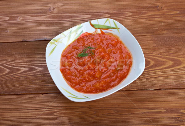 [[stock_photo]]: Cuit · plat · tomates · cloche · poivrons