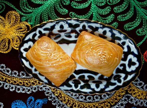 traditional eastern food samsa. Stock photo © fanfo