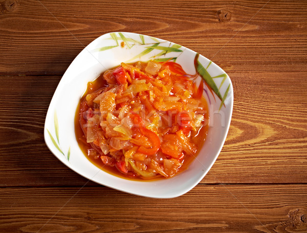 ハンガリー語 緑 赤 トマト 料理 ニンジン ストックフォト © fanfo