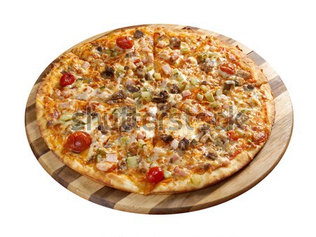 Stockfoto: Pizza · Italiaans · keuken · witte · restaurant