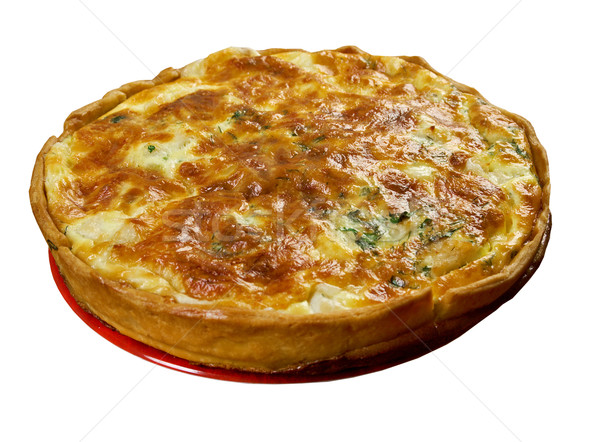 Stock photo: quiche with halibut