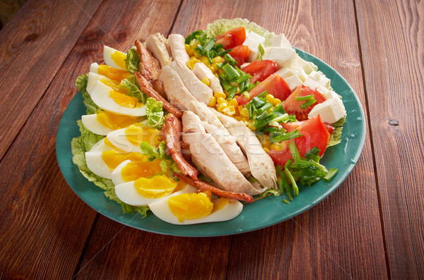 Salata renkli domuz pastırması tavuk Stok fotoğraf © fanfo
