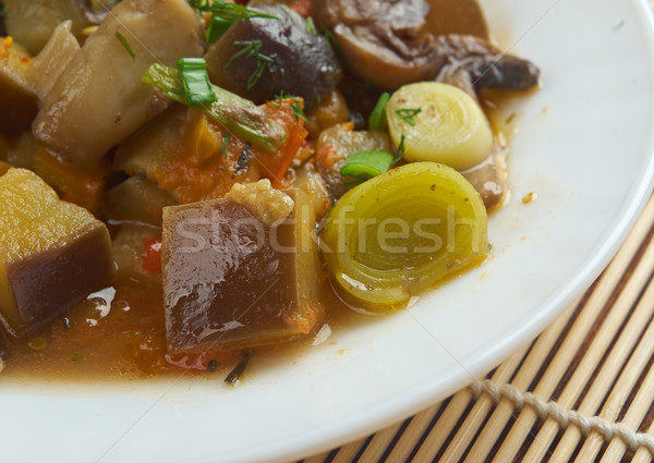 eggplant stewed with mushroom  Stock photo © fanfo