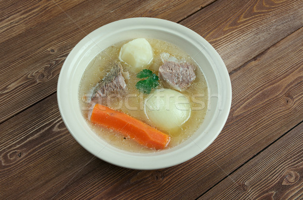 Stockfoto: Bouillon · spek · rundvlees · kool · traditioneel