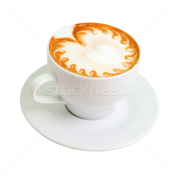 Cappuccino isoliert Weg Kaffee weiß Essen Stock foto © fanfo