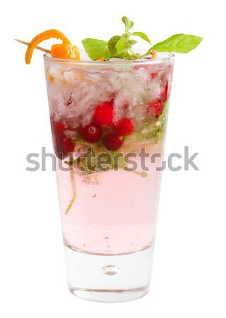 refreshing cocktail with spearmint and berry Stock photo © fanfo