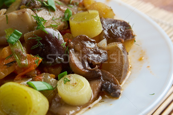 eggplant stewed with mushroom  Stock photo © fanfo