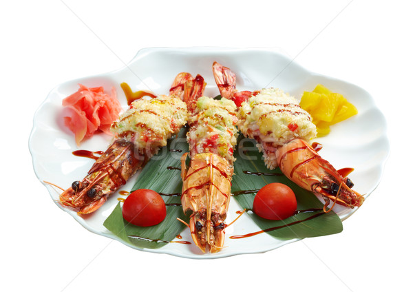 Royal tiger shrimps Stock photo © fanfo