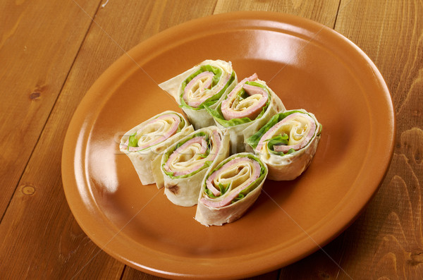 Sani club sandwich pita pane rotolare verde Foto d'archivio © fanfo