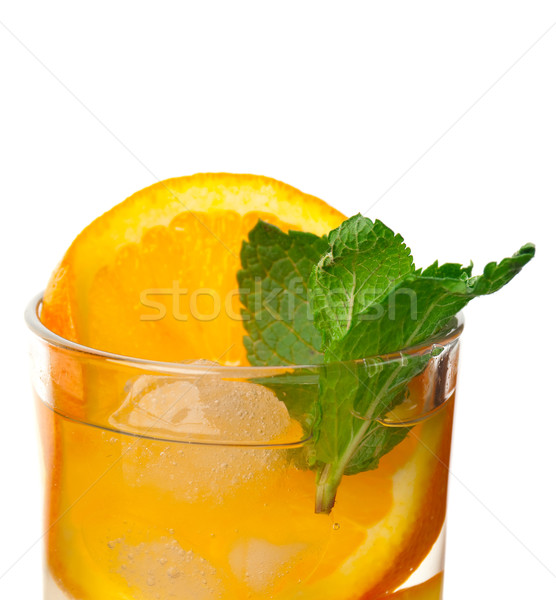 Mojito orange Cocktail Gläser grünen Zitrone Stock foto © fanfo