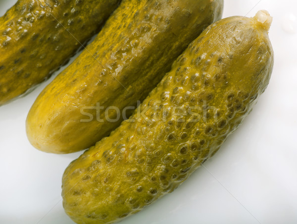 Pepino em conserva picles longe comida verde Foto stock © fanfo