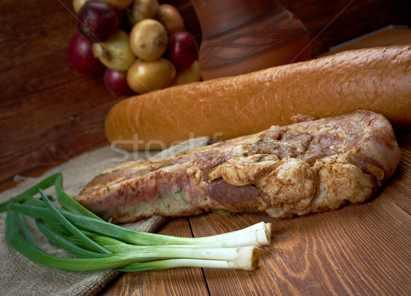delicious Jerk  pork belly Stock photo © fanfo
