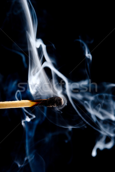 Füst gyufa ki fa kék fekete Stock fotó © fanfo