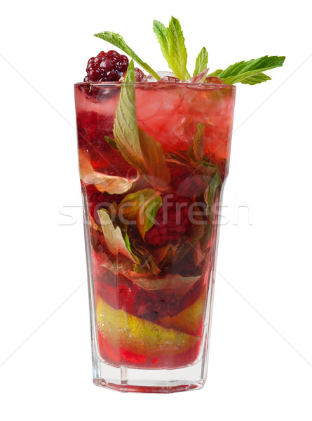 Mojito blackberry cocktail. closeup  Stock photo © fanfo