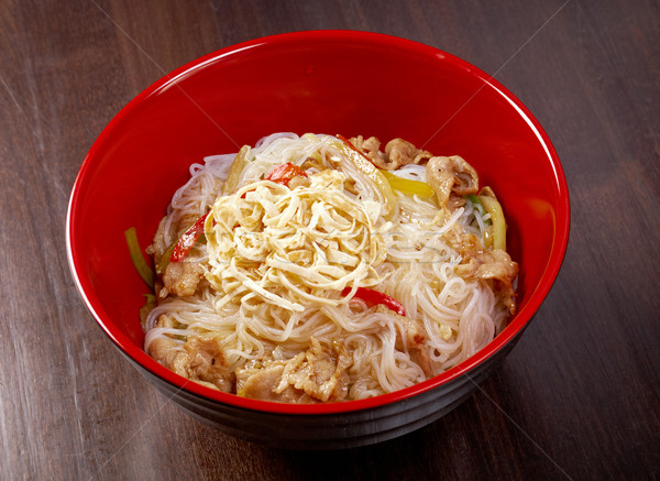 pork slice  and noodle Stock photo © fanfo