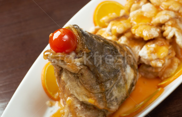baked perch.rockfish Stock photo © fanfo
