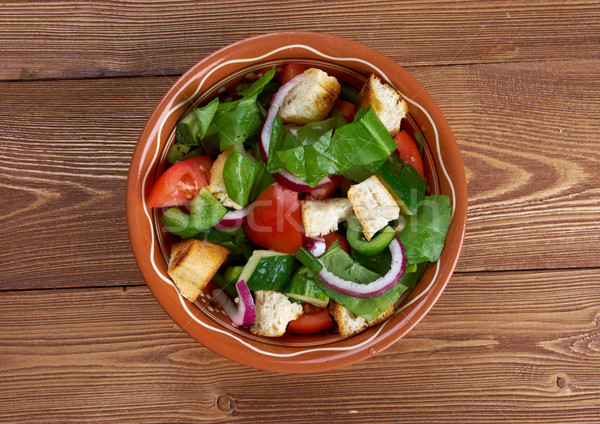 Tuscan salată pâine roşii alimente fruct Imagine de stoc © fanfo