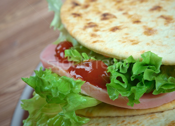 Tacos szynka kalorie domowej roboty jaj Zdjęcia stock © fanfo