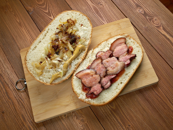 Arany cipó szendvics kenyér bögre szőlő Stock fotó © fanfo