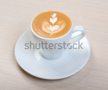 Cappuccino bar Tasse frischen Sahne Stock foto © fanfo