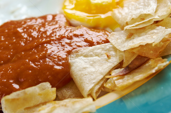 Huevos con chilaquiles Stock photo © fanfo