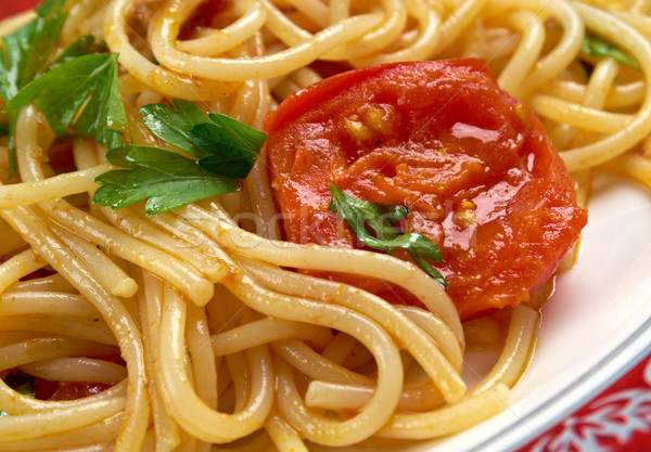 Spaghetti Piccanti al Pomodoro Fresco Stock photo © fanfo