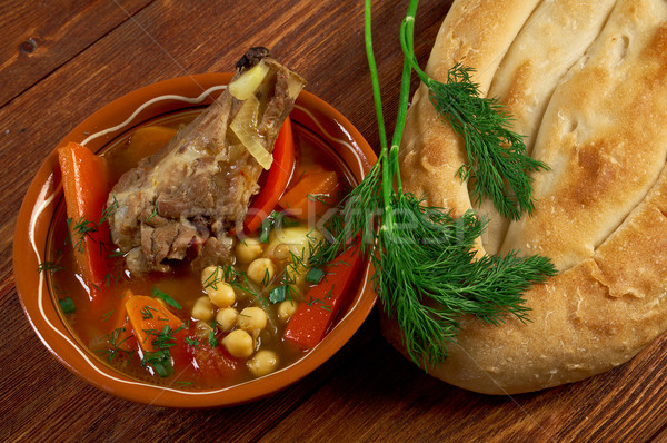 традиционный суп кухне пластина овощей Кука Сток-фото © fanfo