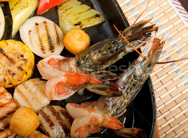 seafoods with vegetable Stock photo © fanfo