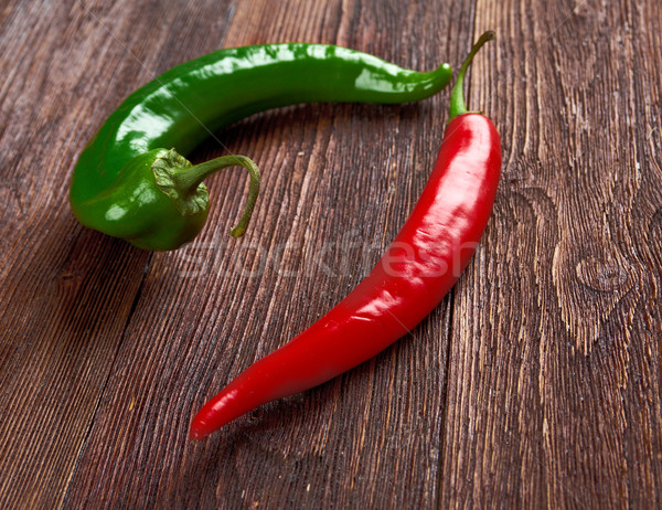 Red and green Hot Chili Peppers  Stock photo © fanfo