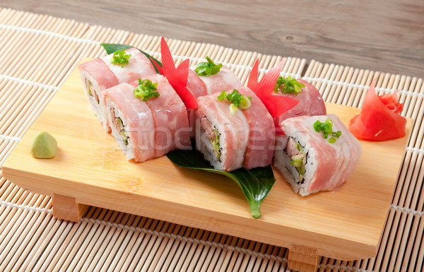 Japon sushi geleneksel balık deniz restoran Stok fotoğraf © fanfo