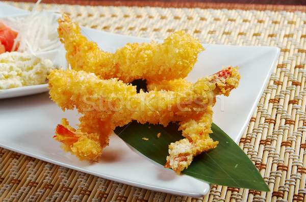 Stock photo: prawn Ebi tempura bowl