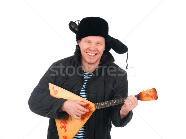 Russian man with balalaika Stock photo © fanfo