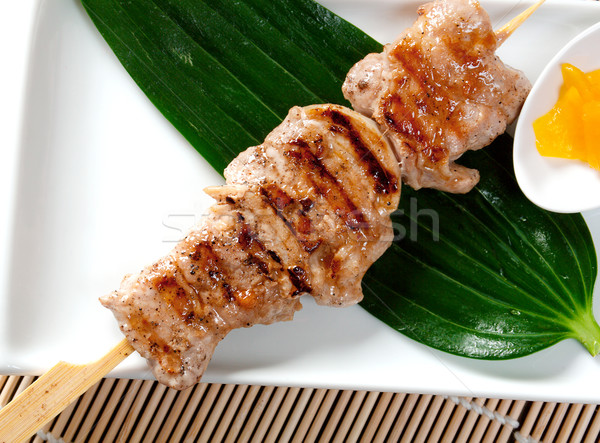 Japanese skewered chicken,Yakitori  Stock photo © fanfo