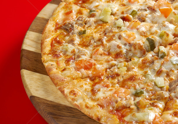 Pizza afumat gaina italian bucătărie studio Imagine de stoc © fanfo