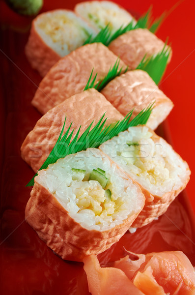 Maki Sushi - Roll made  Stock photo © fanfo