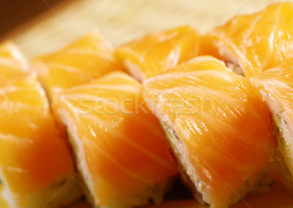 Филадельфия классический Японский суши лосося сыра Сток-фото © fanfo